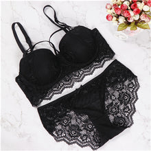 Load image into Gallery viewer, black sexy lingerie set