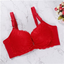 Load image into Gallery viewer, 2018 lace bra push up bra CDE cup plus size women underwear wire brassiere skin black winered lingerie