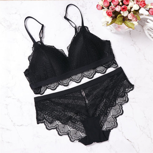 black sexy lingerie set