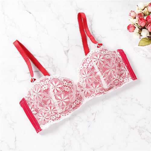2018 underwire half cup 1/2  sexy bra size AB 70-85 padded push up underwear for women