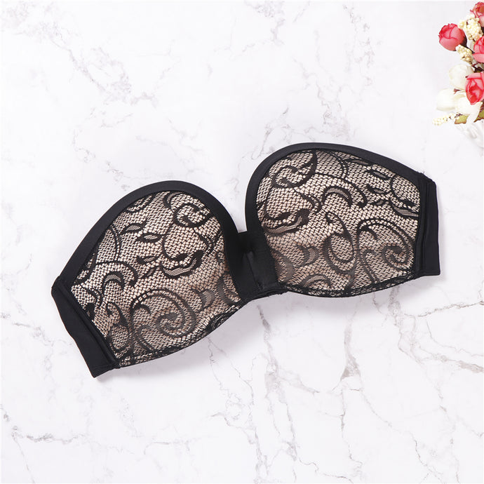 2019 Seamless Invisible Bras Sexy Lingerie clear back Brassiere Half Cup Bra Women  Female Underwear Strapless Push Up ABC Bra