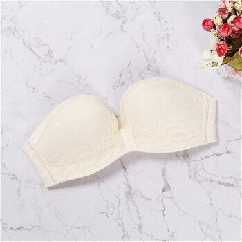 2019 Seamless Invisible Bras Sexy Lingerie clear back Brassiere Half Cup Bra Women  Female Underwear Strapless Push Up ABC Bra