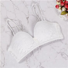 Load image into Gallery viewer, 2019 wedding wireless thin cup bra newest france lace patchwork bralette sexy women underwear