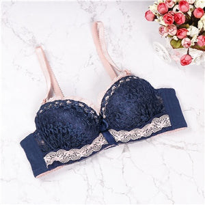 2019 bra woman underwear push up bra lingerie unlined lace bra women sexy female back closure lolita brassiere 3/4 cup bra